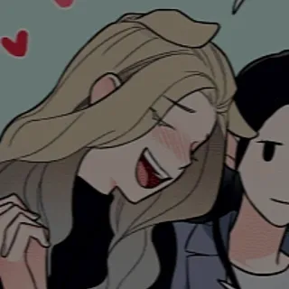 🐕 372bbde2 dessin animé, amour, couple, relation, romance, animé telegram sticker