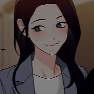 🥲 432e3324 femme, dessin animé, animé, fille, portrait telegram sticker