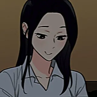 😌 77216574 femme, cheveux longs, dessin animé, féminin, animé, manga telegram sticker