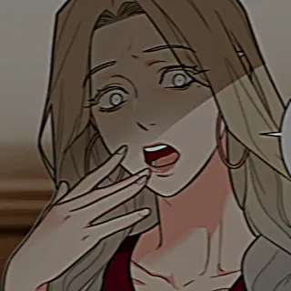 🥴 8662ad7d femme, choquée, panique, surprise, peur, dessin animé telegram sticker