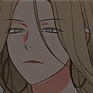 😏 f7209ecd femme, dessin animé, dessin, portrait, animé, blonde telegram sticker