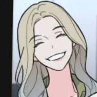 🖤 119043ae мультфильм, женщина, улыбка, персонаж, портрет whatsapp sticker