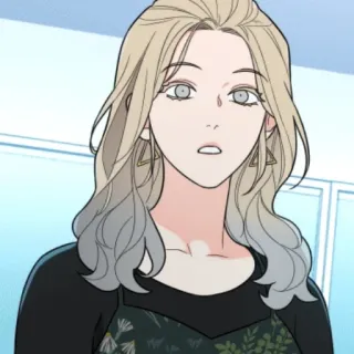 🖤 697352c6 женщина, персонаж, блондинка, мультфильм, женский персонаж, выражение лица whatsapp sticker