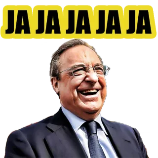 😆 042c33f0 JA JA JA JA JA rire, drôle, homme, joyeux, mème whatsapp sticker