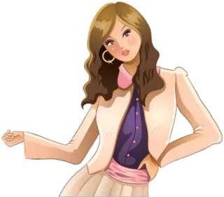 ☺️ c842b3d8 女人, 时尚, 风格, 卡通, 角色 telegram sticker