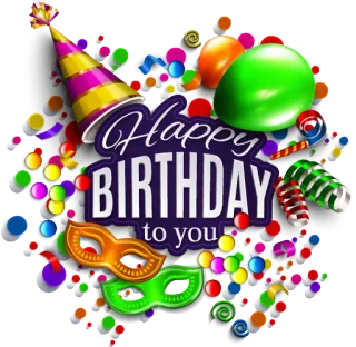 🎉 31be9301 Happy BIRTHDAY to you urodziny, impreza, świętowanie, konfetti, maski telegram sticker