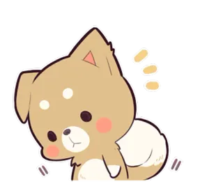 😶 b7d3990e 犬, 子犬, 可愛い, かわいい, 動物, マンガ, ステッカー telegram sticker