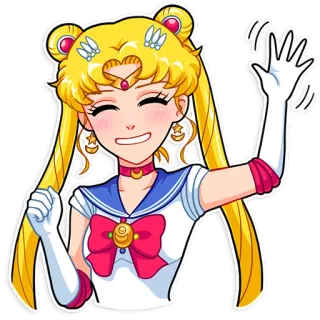 👋 1b535f1c Sailor Moon Anime, Manga, Charakter, Cartoon, Sailor Moon, Mädchen, Magie, Heldin telegram sticker