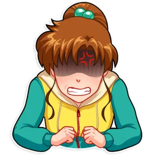 😡 99afffd6 wütend, Anime, genervt, frustriert, verärgert, gestresst telegram sticker