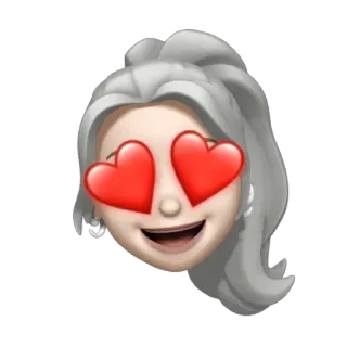 💍 0bb64b1d อีโมจิ, ความรัก, ตาเป็นรูปหัวใจ, ผู้หญิง, สติกเกอร์, สีหน้า telegram sticker