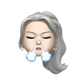 💍 57809c6c อิโมจิ, มีม, อวตาร, มีไอน้ำ, หงุดหงิด, โกรธ, อารมณ์เสีย, ใบหน้า telegram sticker