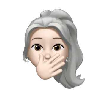 💍 59c794ac อิโมจิ, ผู้หญิง, เอามือปิดปาก, เงียบ, ความลับ, เซอร์ไพรส์ telegram sticker