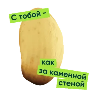 🙌 baa8e281 С тобой -
как
за каменной
стеной 土豆, 俄语, 成语, 石墙, 保护, 支持 telegram sticker
