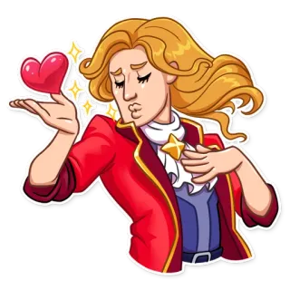 😘 1661768b 하트, 키스, 로맨스, 사랑, 만화 telegram sticker