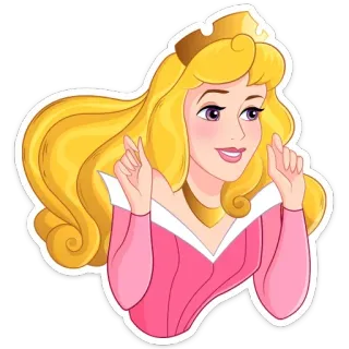 😃 4a4e342c Aurora Sleeping Beauty principessa, disney, cartoni animati, aurora, la bella addormentata whatsapp sticker