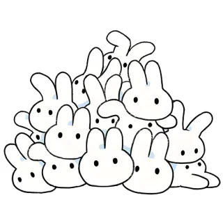 Принцесса и кролик @Nyasticks telegram stickers