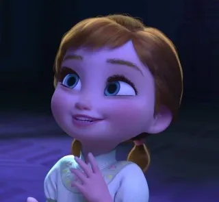 😁 0199b4ad Anna Frozen 만화, 디즈니, 겨울왕국, 안나, 애니메이션 telegram sticker