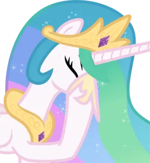 😒 4b3202f9 Princess Celestia My Little Pony cartoon, pony, prinses, Celestia, magie, vriendschap whatsapp sticker