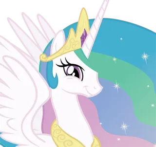 😊 d7bfeff3 Princess Celestia My Little Pony: Friendship is Magic pony, prinses, Celestia, cartoon, magie, vriendschap whatsapp sticker