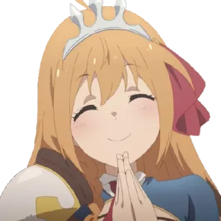 😚 63ad8e01 Anime Mädchen, Prinzessin, lächelnd, süß, kawaii, Comicfigur telegram sticker
