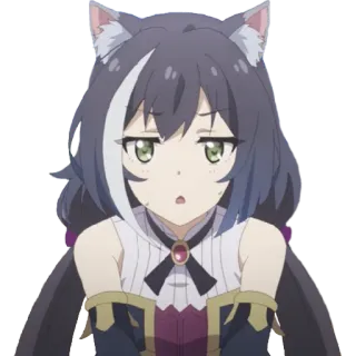 🤨 a99383a6 Anime, Katzenmädchen, Kemonomimi, Süß, Mädchen, Charakter telegram sticker
