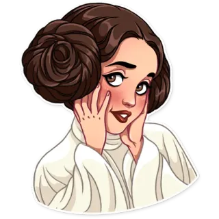 😊 444c780a Princess Leia Star Wars 莱娅公主, 星球大战, 科幻, 太空歌剧, 角色 telegram sticker