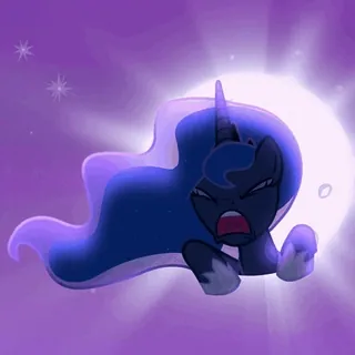 🌙 5fff5bdf Princess Luna My Little Pony prinzessin luna, mlp, wütend, pony, mond telegram sticker