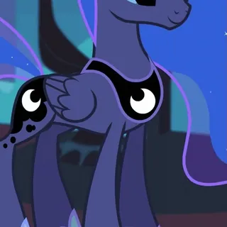 😊 89df8ebf Nightmare Moon My Little Pony Pony, Cartoon, Nightmare Moon, Pferd telegram sticker