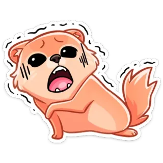 😱 6587b778 хомяк, мультфильм, испуганный, животное, милый telegram sticker