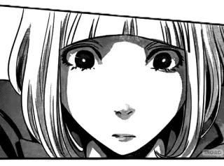 😐 dcc51a90 动漫, 漫画, 女孩, 脸, 特写, 眼睛 telegram sticker