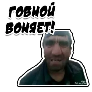 😟 3c5ebccd ГОВНОЙ ВОНЯЕТ! 攻撃的, ロシア語, 侮辱的 telegram sticker
