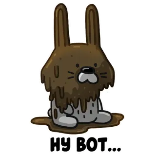 💩 a88186b4 НУ ВОТ... konijn, modder, cartoon, konijntje, vies telegram sticker