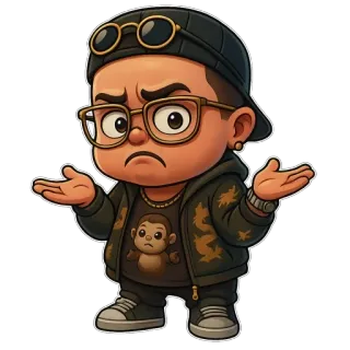 🤷‍♂️ 29c9eb82 dessin animé, autocollant, personnage, illustration, mignon, personne telegram sticker