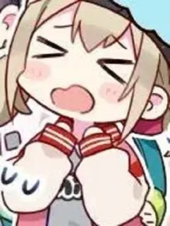 ❤️ 4460978a anime, meisje, verrast, schattig, chibi telegram sticker