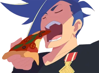 🍕 1cb4f81b Anime, Comiendo, Pizza, Comida, Animado telegram sticker