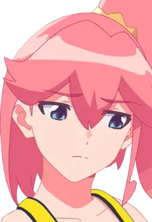 😢 265470d8 Anime, Dibujos animados, Pelo rosa, Personaje, Ilustración telegram sticker