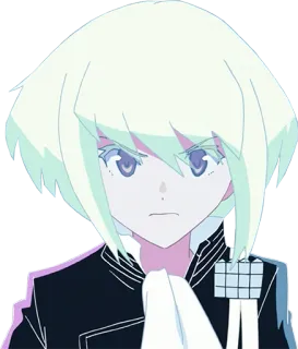 😠 84a2c312 Anime, Personaje, Retrato, Serio, Brillo, Brillante telegram sticker