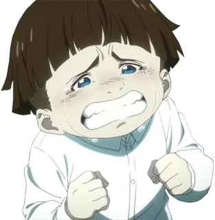 😭 91e38532 anime, sedih, menangis, anak laki-laki, emosional telegram sticker