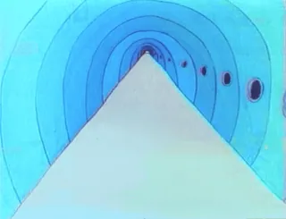 🧱 fd826299 隧道, 抽象, 蓝色, 几何, 插图, 图案, 设计 telegram sticker