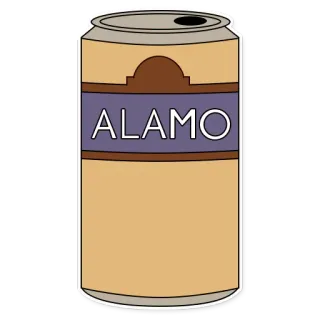 🍺 89bd4e23 ALAMO ビール, 缶, 飲み物, シンプソンズ, アニメ telegram sticker