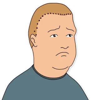 😟 b05bf005 Bobby Hill King of the Hill アニメ, 男の子, 悲しい, アニメーション, テキサス telegram sticker
