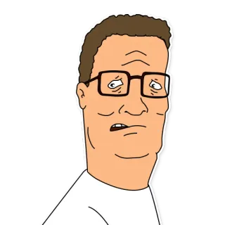 😳 b430e581 Hank Hill King of the Hill 漫画, テキサス, メガネ, お父さん, 面白い telegram sticker