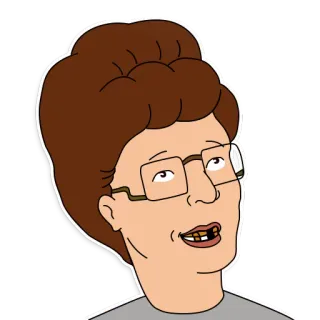 😬 d377b363 Peggy Hill King of the Hill ペギー, ヒル, キング, オブ, ザ, ヒル, アニメ telegram sticker