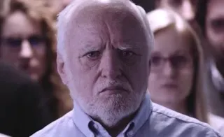 😡 b3623c5a Hide the Pain Harold Meme, Harold, Meme di internet, Espressione, Faccia telegram sticker