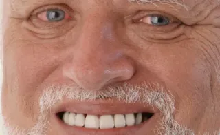 💩 c94ed02b Hide the Pain Harold Meme, Internet, Divertente, Faccia, Dolore, Harold telegram sticker