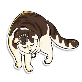 🧐 4451439d Katze, Tier, süß, Aufkleber, Cartoon telegram sticker