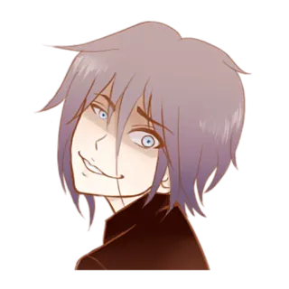 🤕 09ef7a10 애니메이션, 만화, 능글, 악, 계획, 캐릭터, 일러스트 telegram sticker