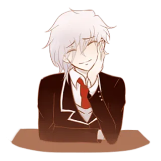 😊 a836da9e 애니메이션, 만화, 소년, 교복, 미소 telegram sticker