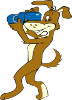 📸 65e4a5a7 狗, 卡通, 相机, 动物, 摄影 telegram sticker