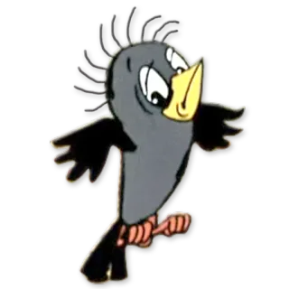 🤷‍♂️ 7facc40e cartoon, bird, crow, animal telegram sticker